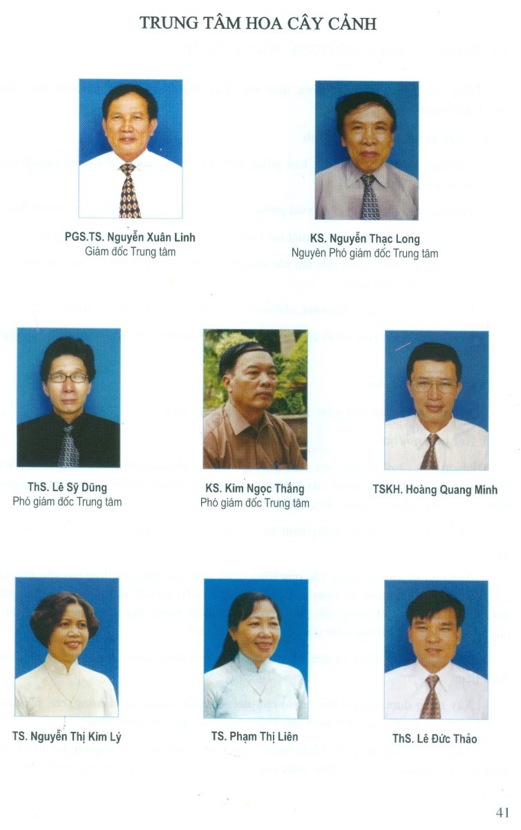 Trung tâm hoa cây cảnh - Viện Di truyền Nông nghiệp năm 2004