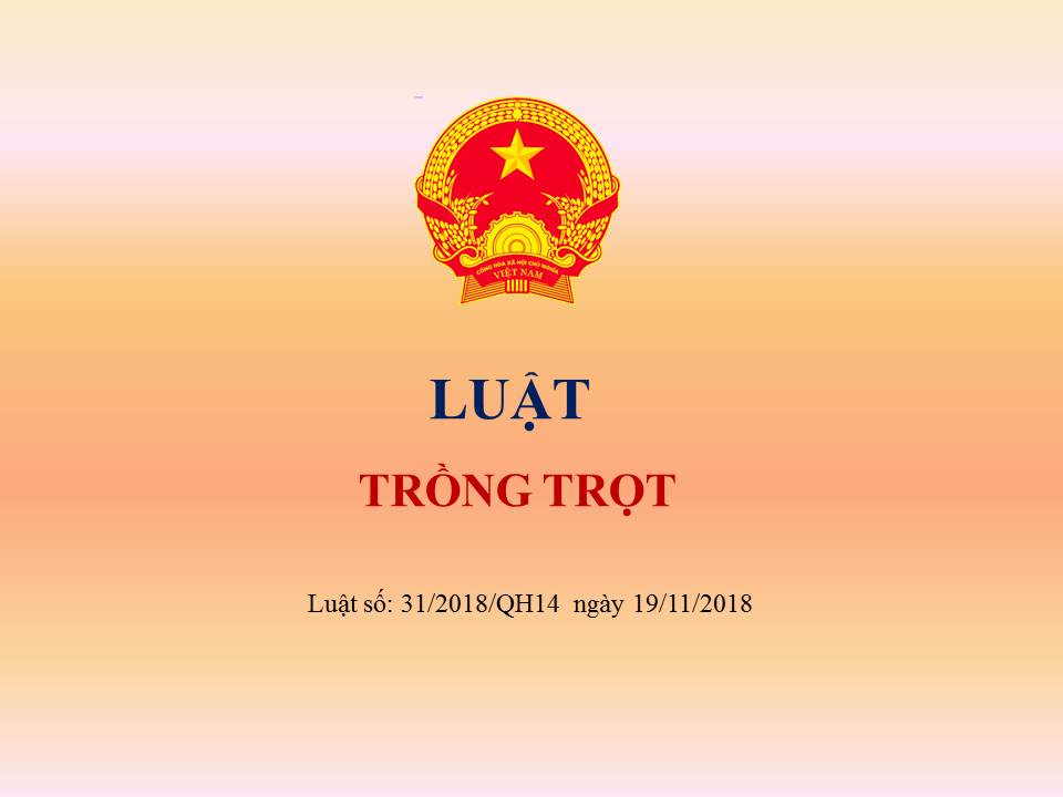 Luật Trồng trọt